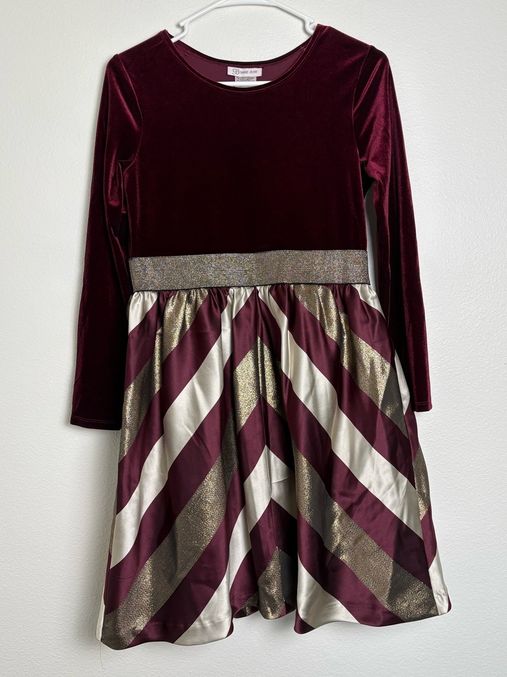 Bonnie Jean Wine Burgundy Girls' Formal Dress Size 16